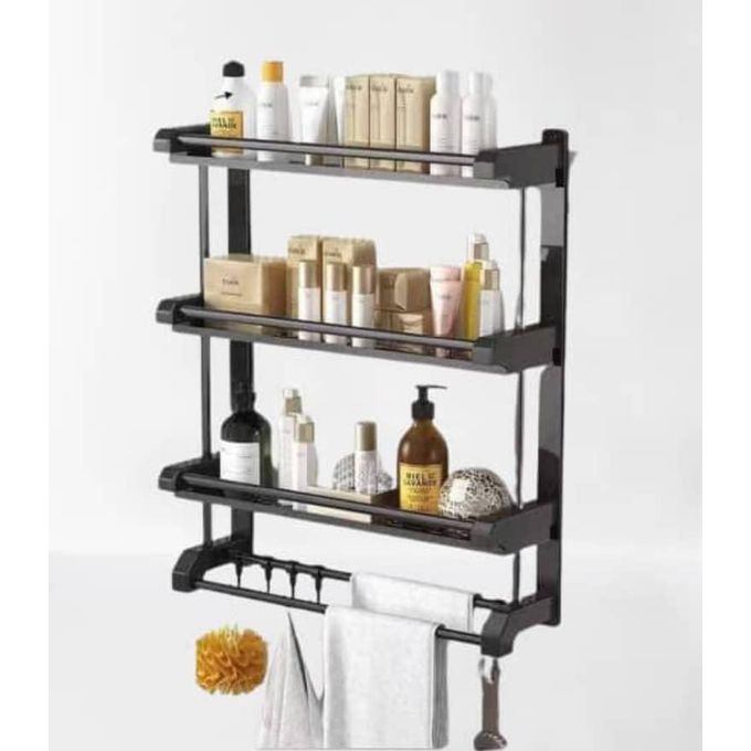 3-Tier Bathroom Organizer With Towel Bar