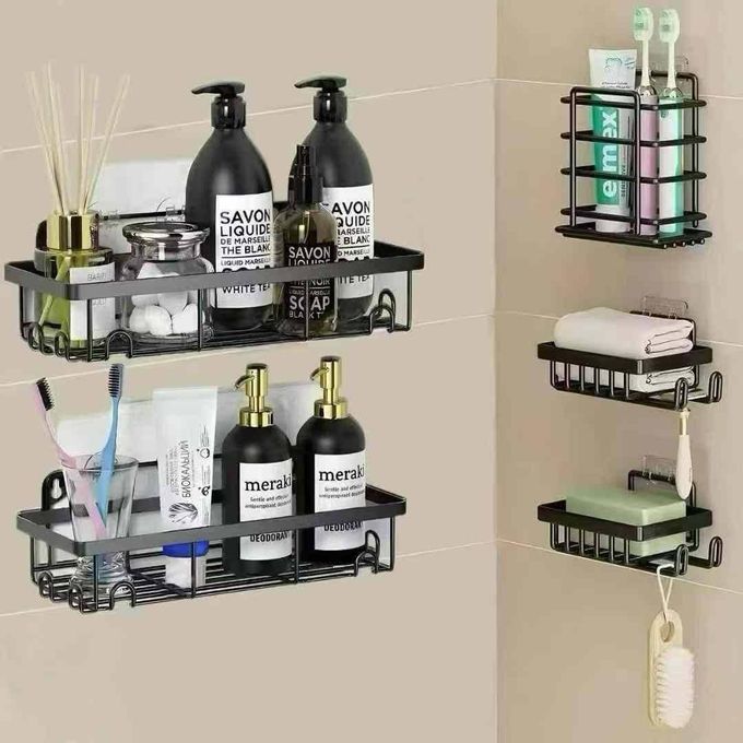 5-in-1 Bathroom Rack & Toothbrush Holder