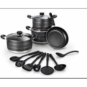 Non-Stick Cookware Set with Frying Pan & Utensils